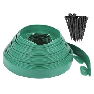 Unique Bargains Plastic Flower Beds Garden Lawn Edging with Spikes 1 Set - 1 of 4