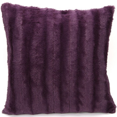 Long Velvet Lumbar Pillow - Dark Plum