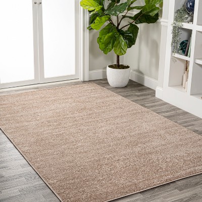 Beige Low-Pile Synthetic Reversible Area Rug, 3 x 5 ft