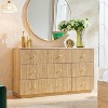 SinCiDo 9 Drawer Fluted Dresser, 55" Wide Wood Chest of Drawers with Deep Storage, Modern Storage Organizer for Bedroom, Living Room - 4 of 4