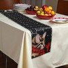 Unique Bargains Christmas Table Runner Black White Green Brown 72"x13" 1 Pc - 2 of 4