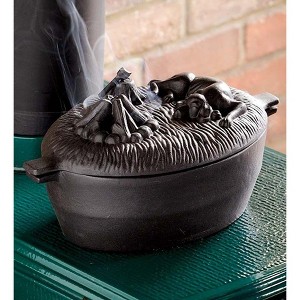 Plow & Hearth Cast Iron Dog Wood Stove Steamer - Black - 1 of 4