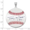 Black Bow Jewelry Sterling Silver Tony La Russa Signature LG Enamel Baseball Pendant - 4 of 4