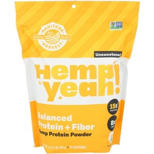 Manitoba Harvest Hemp Yeah! Balanced Protein + Fiber Hemp Protein Powder 32 oz - 1 of 1