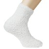 Pawz by Bearpaw Women's 2 Packs Solid Lounge Socks Comfy Soft Cute Fuzzy Socks Warm Socks for Women - Women's Cozy Lounge Socks, Black/Bone - 2 of 3