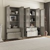 FUFU&GAGA Grey Modular Combination Decorative Cabinet, Any combination can be assembled, Frosted Glass Door, Create Elegant Home Space - 3 of 4