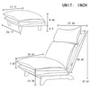 Accent Reclining Chair Balcony Leisure Single Sofa Foldable Lazy Recliner with Adjustable Backrest Study Reading Corner Chair for Living Room ​ Beige - 3 of 4