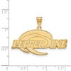 Black Bow Jewelry 14k Yellow Gold Plated Sterling Silver Pepperdine Waves NCAA Large Pendant - 2 of 3