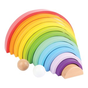Small Foot XL Wooden Rainbow with Wooden Balls - 1 of 4