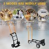 2-In-1 Hand Truck & Platform Cart | Non-Marking Wheels + 3-Height Adjustable Handle for Industrial/Logistics/Luggage - 2 of 4