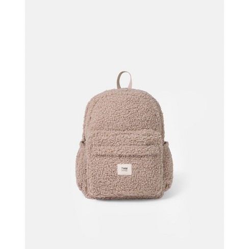 7AM Enfant Mini Backpack Oatmeal Teddy