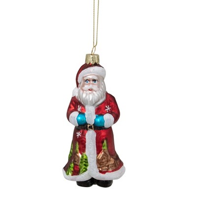 Northlight 5.5" Classic Saint Nicholas Hanging Glass Christmas Ornament