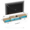 WOWLIVE 59"71"Floating TV Stand with LED Light and Wood Floating Storage Shelf, Entertainment Center with Power Outlet for Living Room - 3 of 4