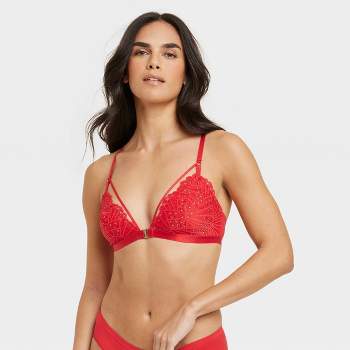 Women's Front-Close Lace Lingerie Bralette - Auden™ Red