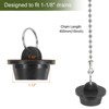 Unique Bargains Rubber Beaded Chain with Pull Ring Durable Drain Stopper 2 Pcs - 2 of 4