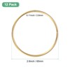 Unique Bargains Metal Electroplating Macrame Crafting Crafts Hoop 12 Pcs - 3 of 4