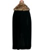 HalloweenCostumes.com  Men  Men's Black Faux Fur Collar Viking Cape, Black/Brown - 2 of 4