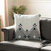 Lancia Pillow - Beige/Taupe/Turquoise - 20"X20" - Safavieh - 2 of 4
