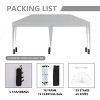 SUGIFT 10' x 20' Pop Up Canopy Tent, Outdoor Instant Gazebo Sun Shade Shelter with Carry Bag, for Catering, Events, Wedding, Backyard BBQ,  White - 4 of 4