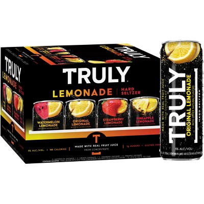 Truly Hard Seltzer Lemonade Mix Pack - 12pk/12 Fl Oz Slim Cans ...