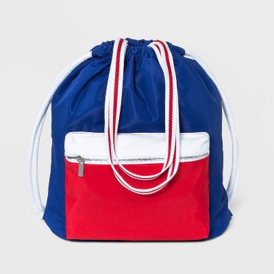 Mad Love Color Block Americana Backpack - Blue