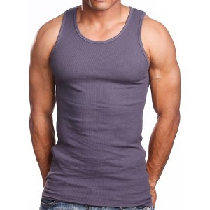 3 Pack PRO 5 Men's A-Shirt Undershirt Cotton Muscle Shirt Pre-Shrunk Tank Top - 1 of 1