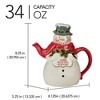 Certified International 34 fl oz Snowman Greetings Teapot - 3 of 3