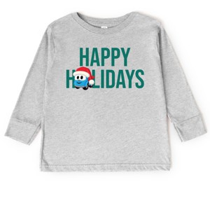 Leo the Truck Happy Holidays - Toddler Long Sleeve Graphic Tee - 1 of 3