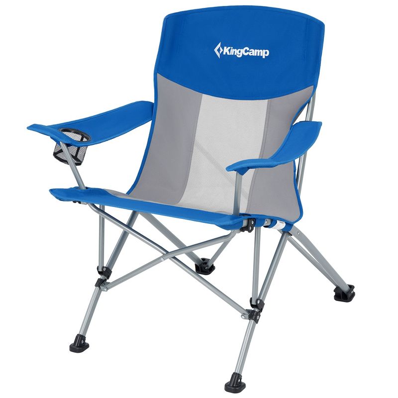 KingCamp Padded Outdoor Folding Lounge Chair Swiveling Cupholder, Side Pocket, and Carry Bag for Camping, Sporting Events, and Tailgating, 3 of 9