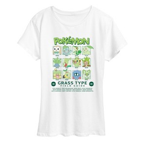 Women's - Pokémon - Grass Type Field Guide Short Sleeve Graphic T-Shirt - 1 of 4