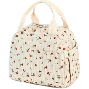Lunch Bag for Women Men Cute Corduroy Lunch Tote Bags Reusable Insulated Lunch Box Large Capacity Reusable Insulated Cooler for Work Picnic or School - 1 of 4