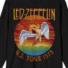 Led Zeppelin Swan Song U.S. Tour 1975 Adult Black Long Sleeve Tee - 2 of 4