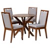 Baxton Studio Eira Modern Grey and Walnut Brown Wood 5-Piece Dining Set - 2 of 4