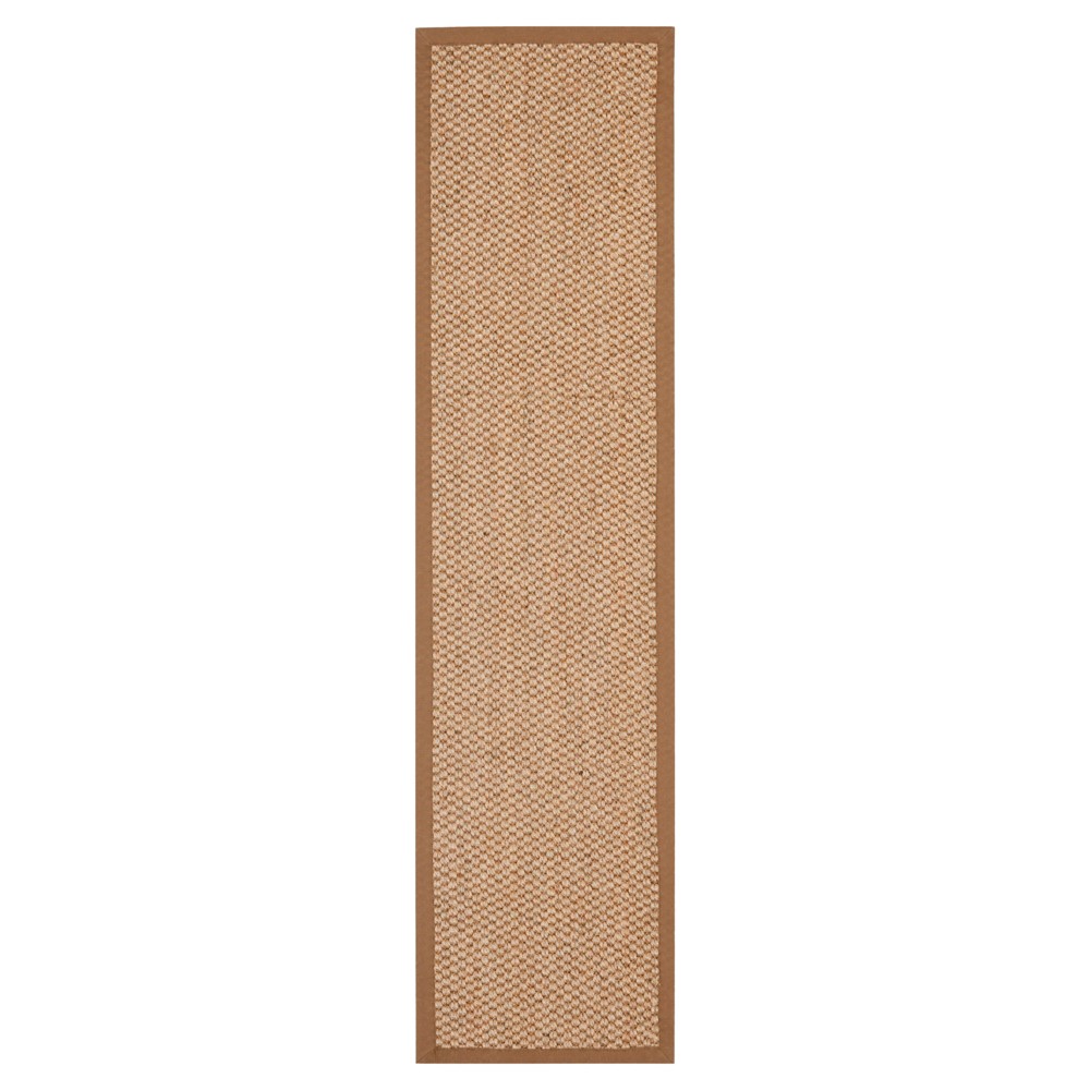 2'6inx10' Runner Solid Natural - Safavieh