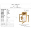 Urban Ambiance Luxury Minimalist Ceiling Light 9.75''H x 12''W,  Brushed Bronze Finish,  Canton Collection, UHP4020 - 3 of 4