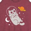 Women's - Instant Message - Astronaut Cat Graphic Racerback Tank - 2 of 4