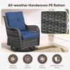 Buenhomino Patio Furniture Sets, 3 Pieces Wicker Outdoor Furniture - 360 Degree Swivel Rocking Chairs and Rattan Side Table for Garden,Porch,Backyard - 3 of 4