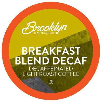 Brooklyn Beans Breakfast Blend Decaf Coffee Pods,Compatible 2.0 Keurig,40 Count
