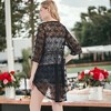 Anna-Kaci Women's Sheer Lace Boho Cropped Drop Shoulder Shrug Cardigan for Everyday Looks - 3 of 4