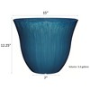 Classic Home and Garden Indoor/Outdoor Round Honeysuckle Resin Flower Pot Planter - 4 of 4