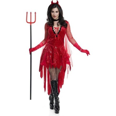Charades Women's Red Devil Costume : Target