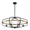 Savoy House Kirkland 6 - Light Chandelier in  English Bronze/Warm Brass - 3 of 4