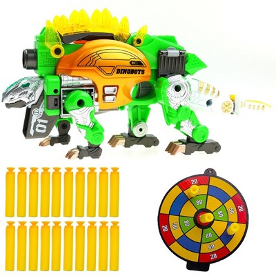 Big Mo's Toys Kids Dinosaur Transforming Foam Dart Blaster 