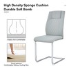 Kumasinova Modern Dining Chairs Set of 4/6,Faux Leather Upholstered Seat with Metal Legs,Stylish Side Chairs for Kitchen,Dining Room - 4 of 4
