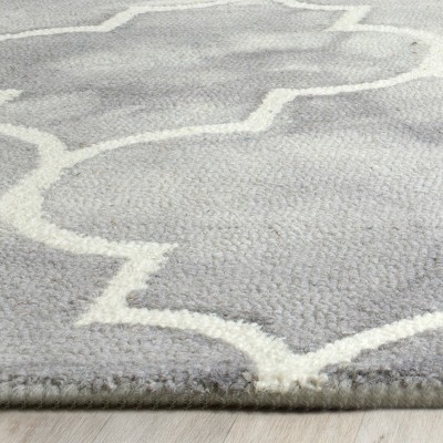 Ivory and Gray Hand-Tufted Wool 6' x 9' Area Rug