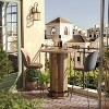 Tribesigns 39.4" Round Bar Table, Wooden Bistro Pub Table with Round Metal Footrest,  for Dining Living Room, Apartment, Rustic Brown - 3 of 4