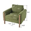 NicBex Teddy Accent Chair,Upholstered Living Room Chairs with Mid-Height Backrest and Walnut Leg,Modern Armchair,Accent Chairs for Living Room - 3 of 4