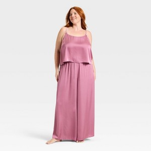 Women's Luxury Collection Satin Tank Top and Pants Pajama Set - Auden™ - 1 of 3