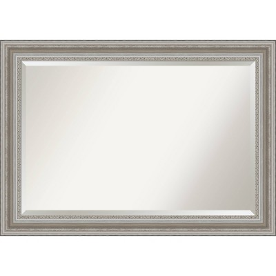 42" x 30" Parlor Framed Bathroom Vanity Wall Mirror Silver - Amanti Art