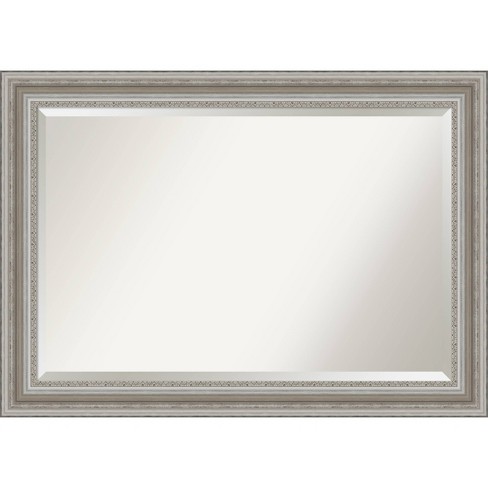 42 X 30 Parlor Framed Bathroom Vanity, Silver Framed Vanity Mirror